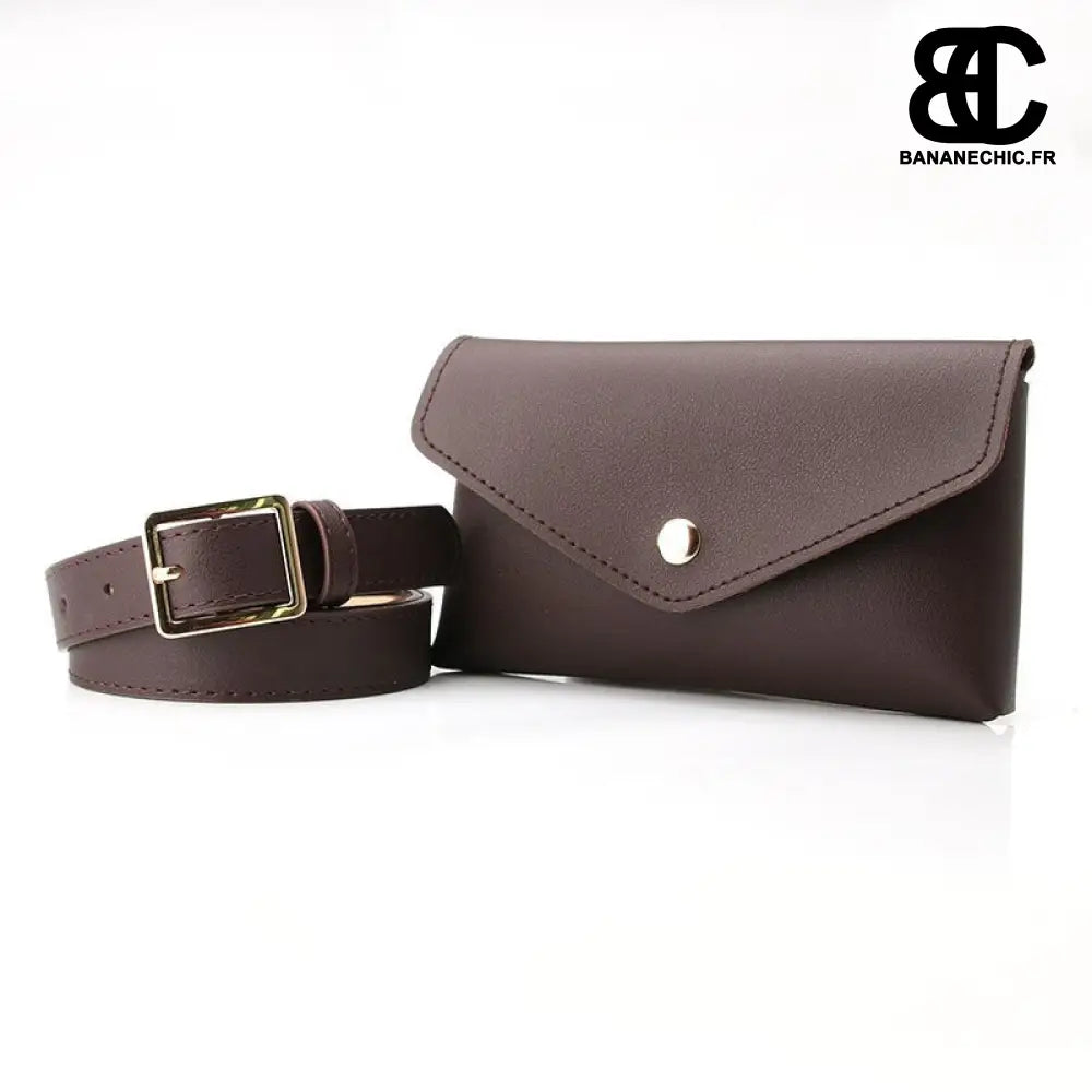 Sac banane cuir pochette - Café - Banane - Banane Chic ™