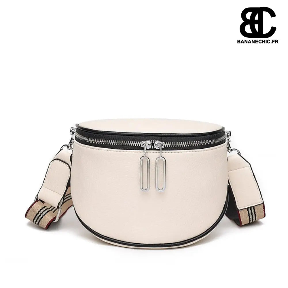 Sac banane cuir rouge rétro - Blanc - banane - Banane Chic ™