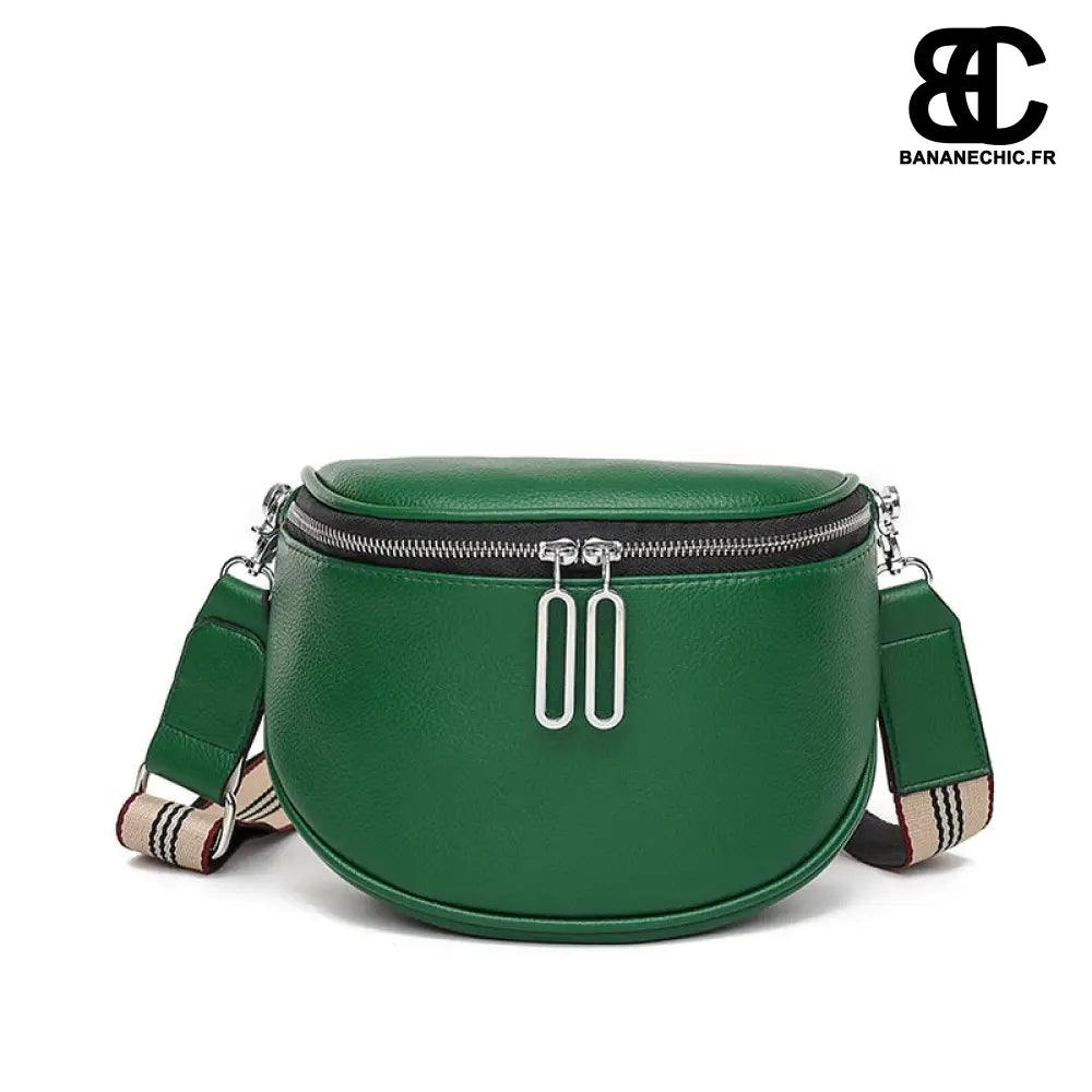 Sac banane cuir rouge rétro - Vert - banane - Banane Chic ™