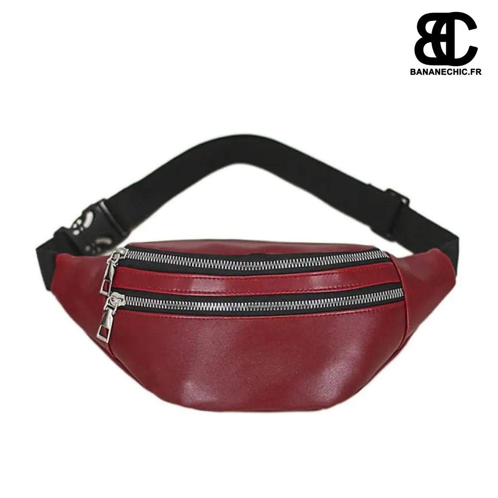 Sac banane cuir synthétique - Rouge - Banane - Banane Chic ™