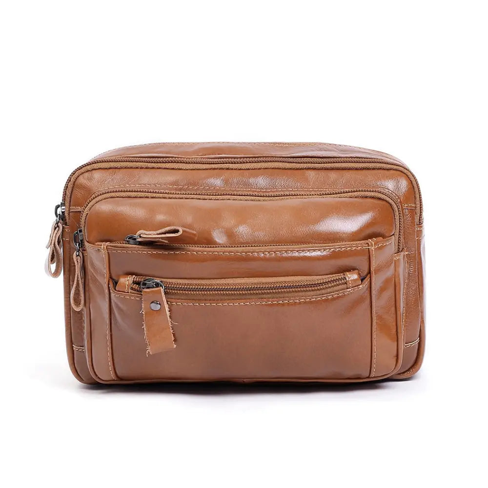 Sac banane cuir voyage homme - Marron - Banane - Banane Chic