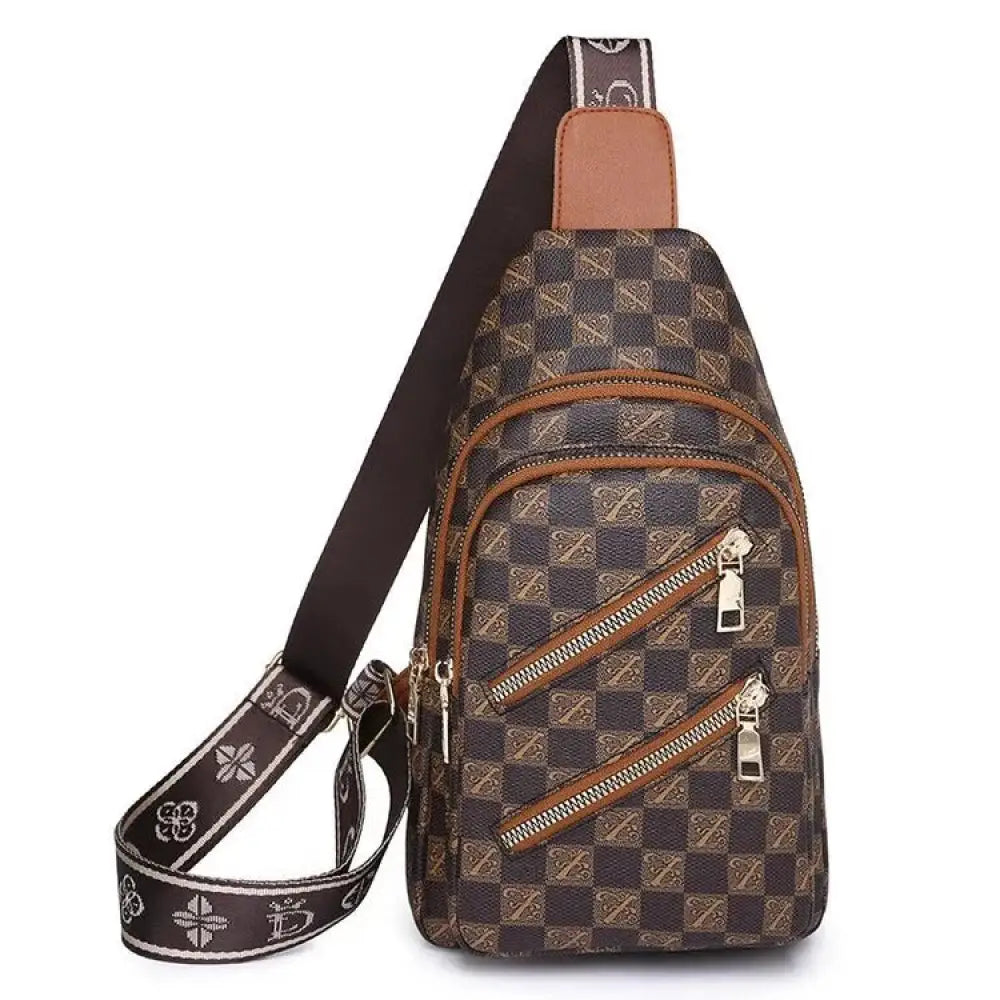 Sac banane damier tendance - Marron - banane - Banane Chic ™