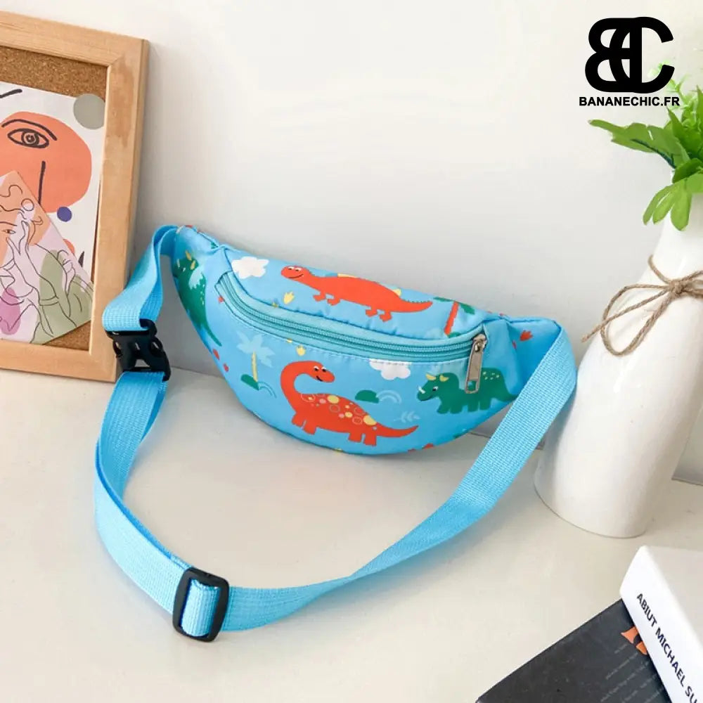 Sac banane dinosaures enfant - Bleu ciel - Banane - Banane