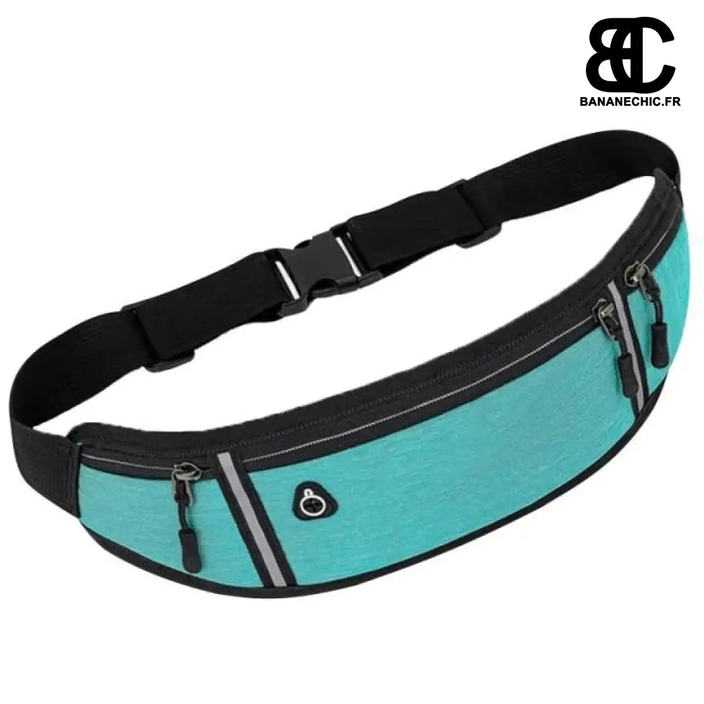 Sac banane discret pour sport et jogging - Turquoise -