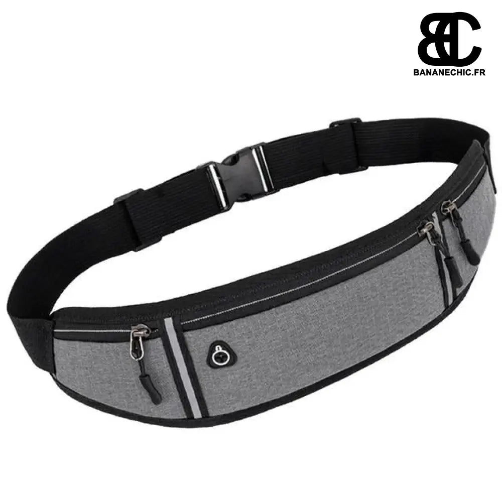 Sac banane discret pour sport et jogging - Gris - Banane -