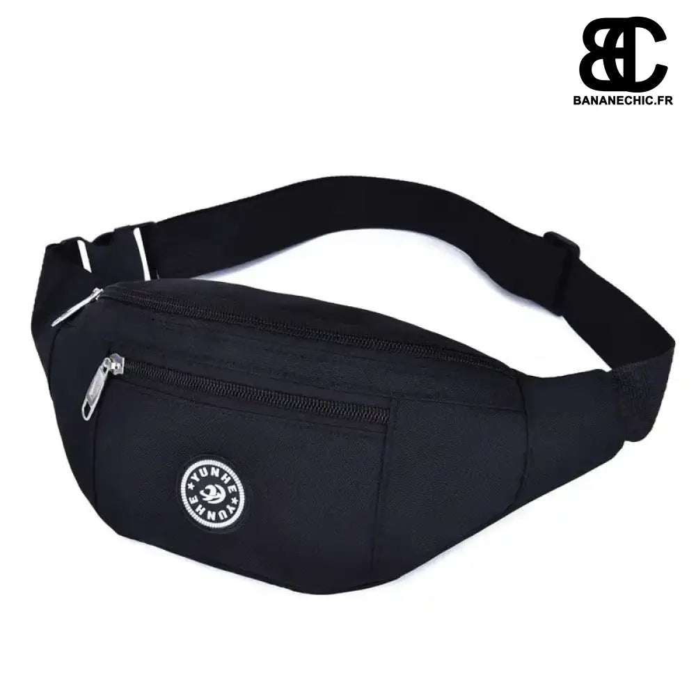 Sac Banane Double Poche Noir - Noir - Sac Banane - Banane