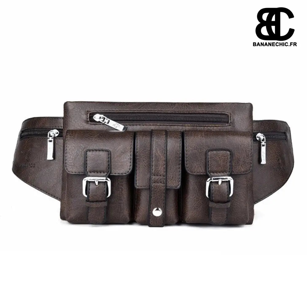 Sac banane élégant et pratique - Marron foncé - Banane -