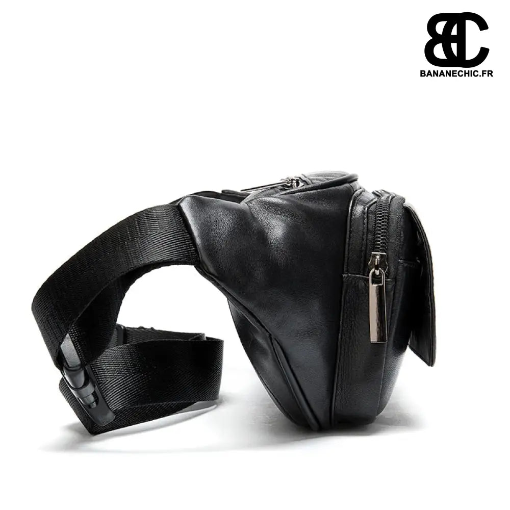 Sac banane en cuir noir - Banane - Banane Chic ™
