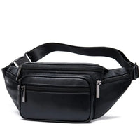 Sac banane en cuir noir Sac banane en cuir noir