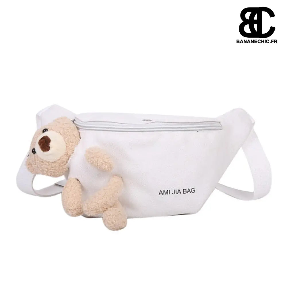 Sac banane en peluche - Blanc - Banane - Banane Chic ™
