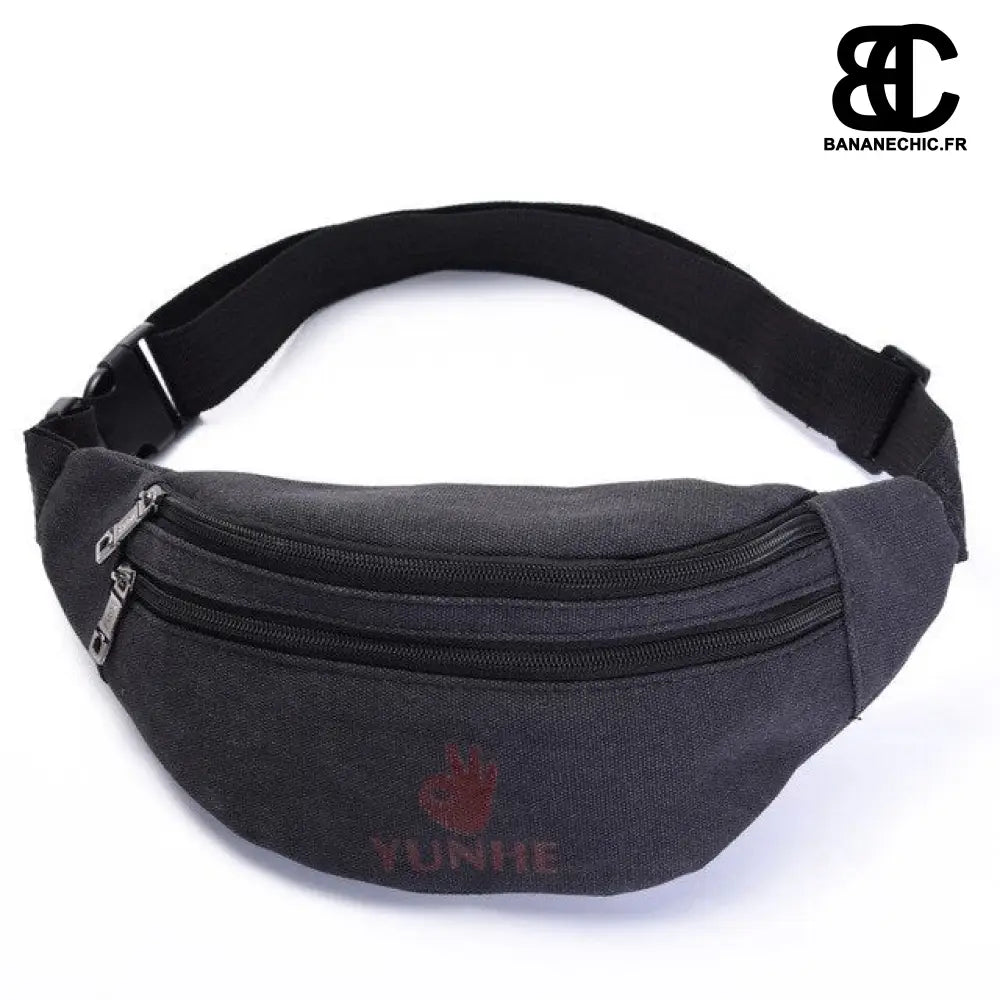 Sac banane en toile compact - Black / China - Banane -