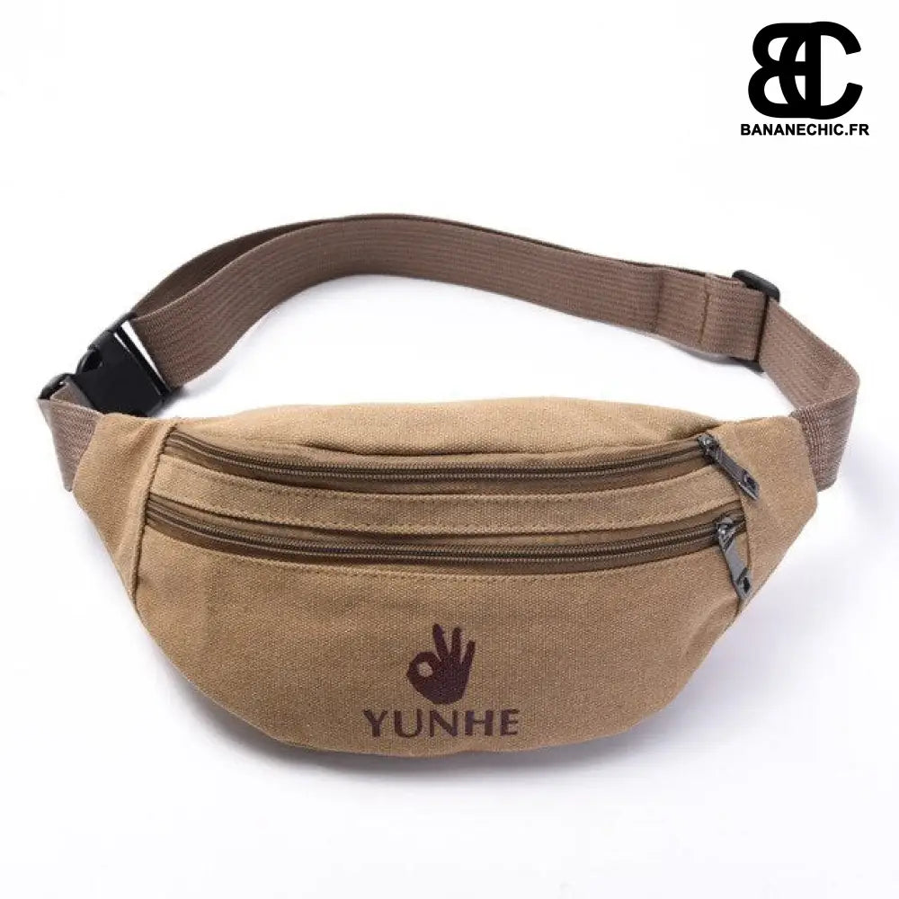 Sac banane en toile compact - Khaki / China - Banane -