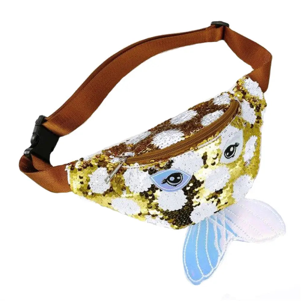 Sac banane enfant à motifs sirène - Doré - Banane - Banane