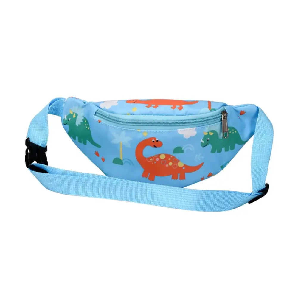 Sac banane enfant Dinosaures colorés - Bleu - banane -