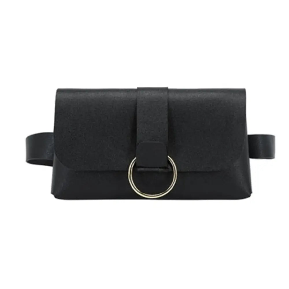 Sac banane enveloppe cuir chic - Noir - Banane - Banane Chic