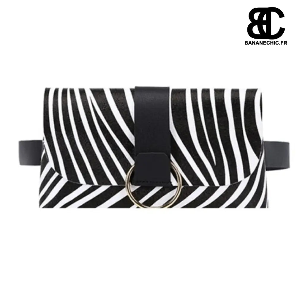 Sac banane enveloppe cuir chic - Zébre - Banane - Banane