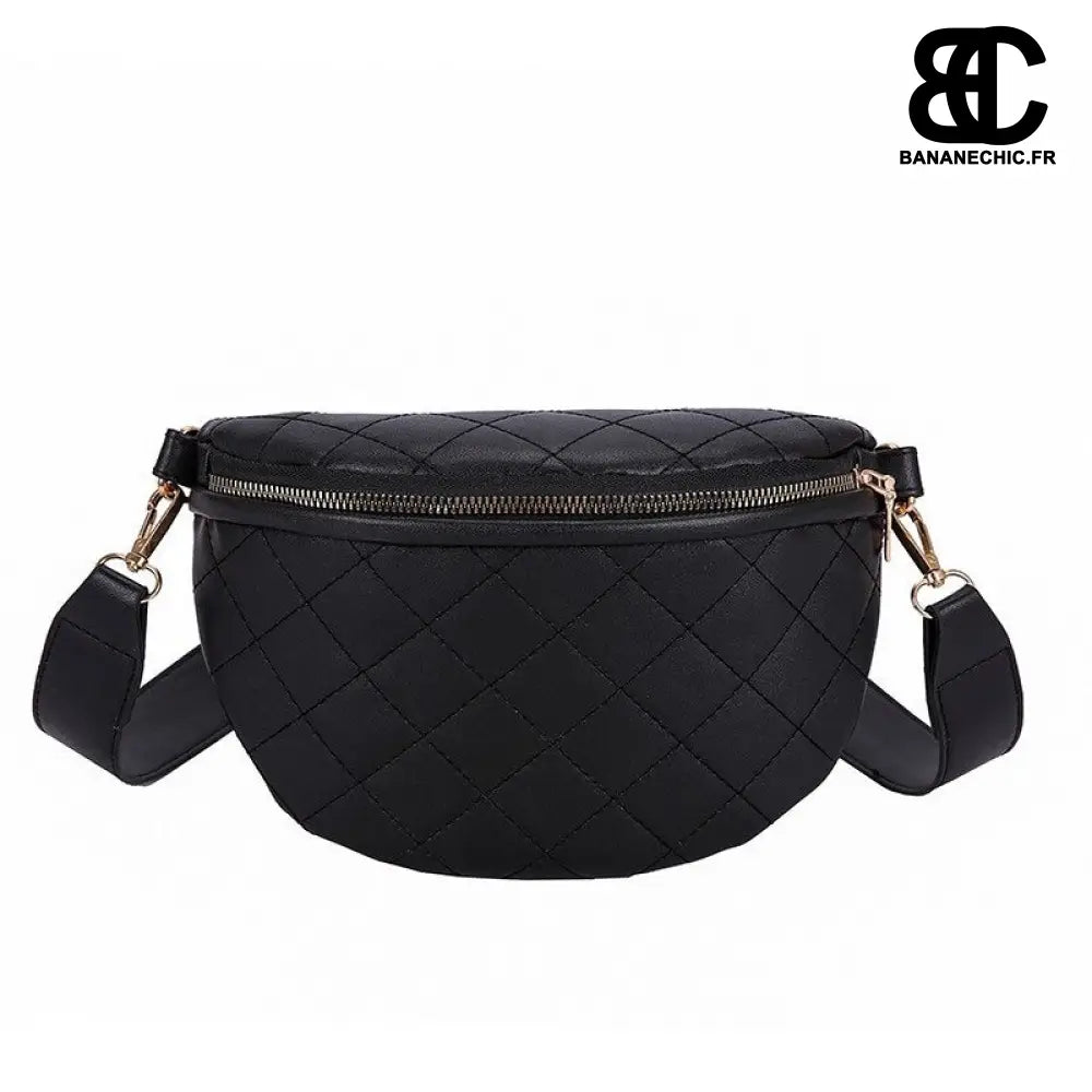 Sac banane femme avec chaîne - Noir - Banane - Banane Chic ™