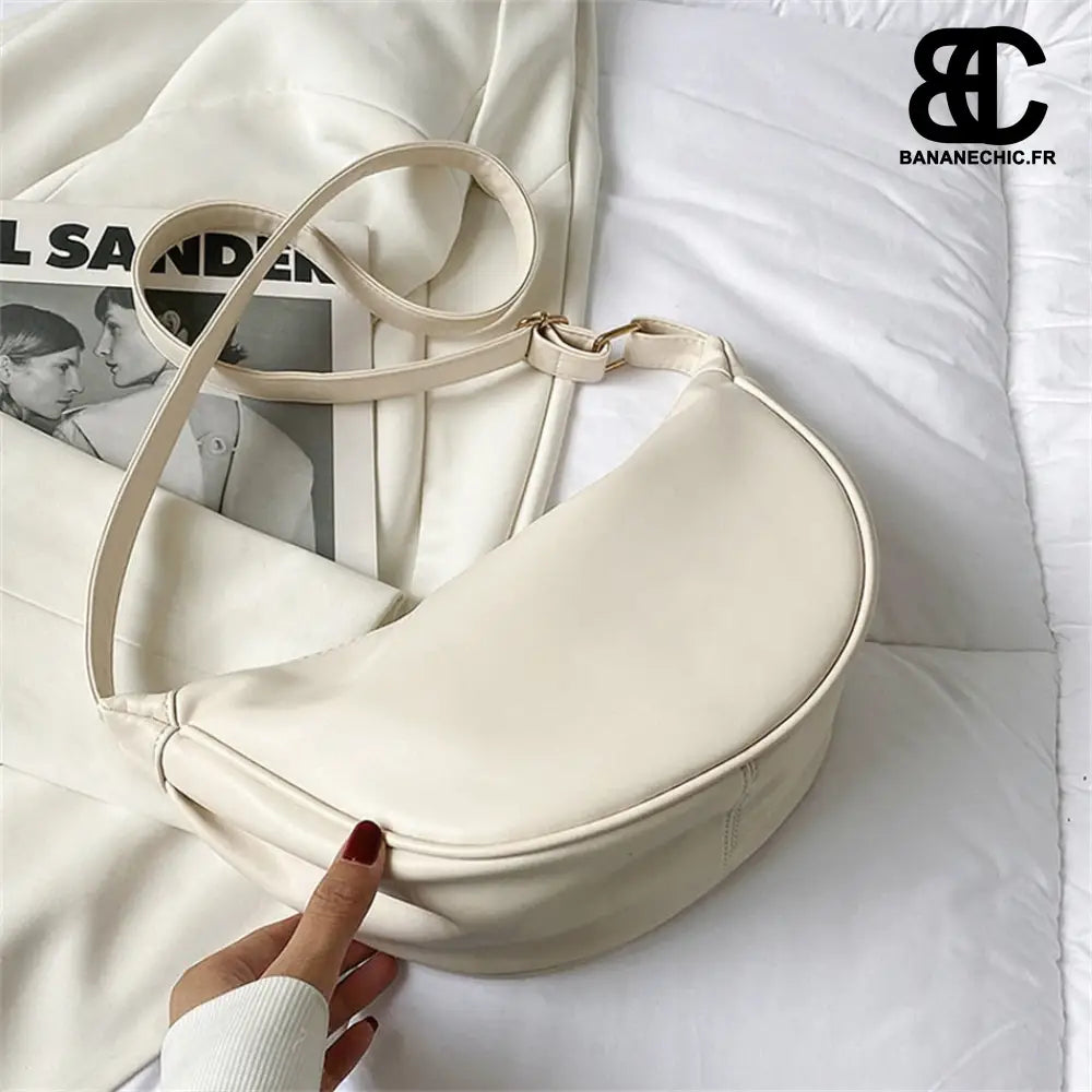 Sac Banane Femme Cuir - Beige - Sac Banane - Banane Chic ™