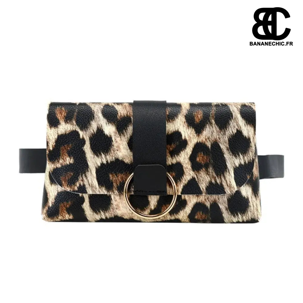 Sac banane femme cuir imprimé - Léopard - Banane - Banane