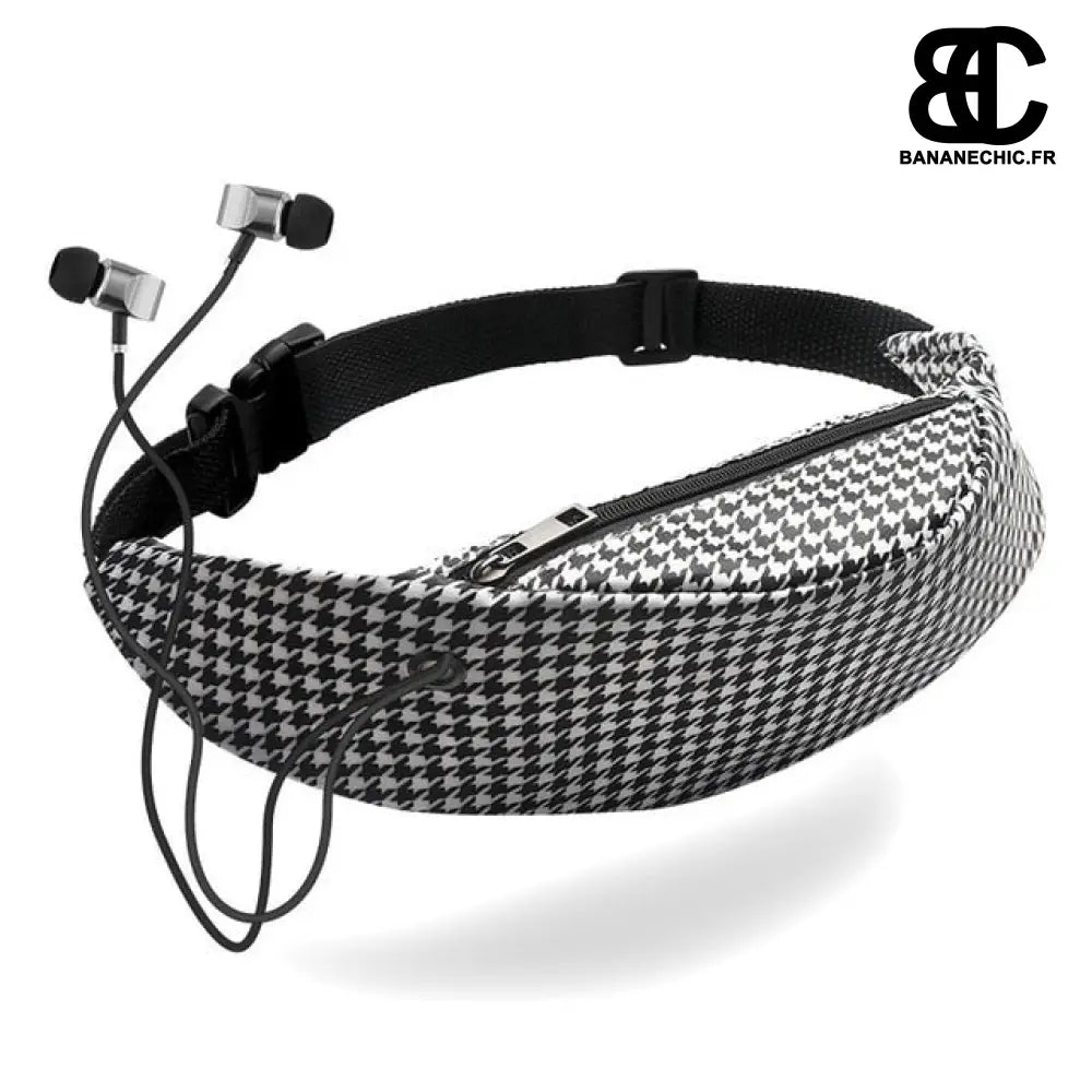 Sac banane femme écouteurs intégrés - Noir - Banane - Banane