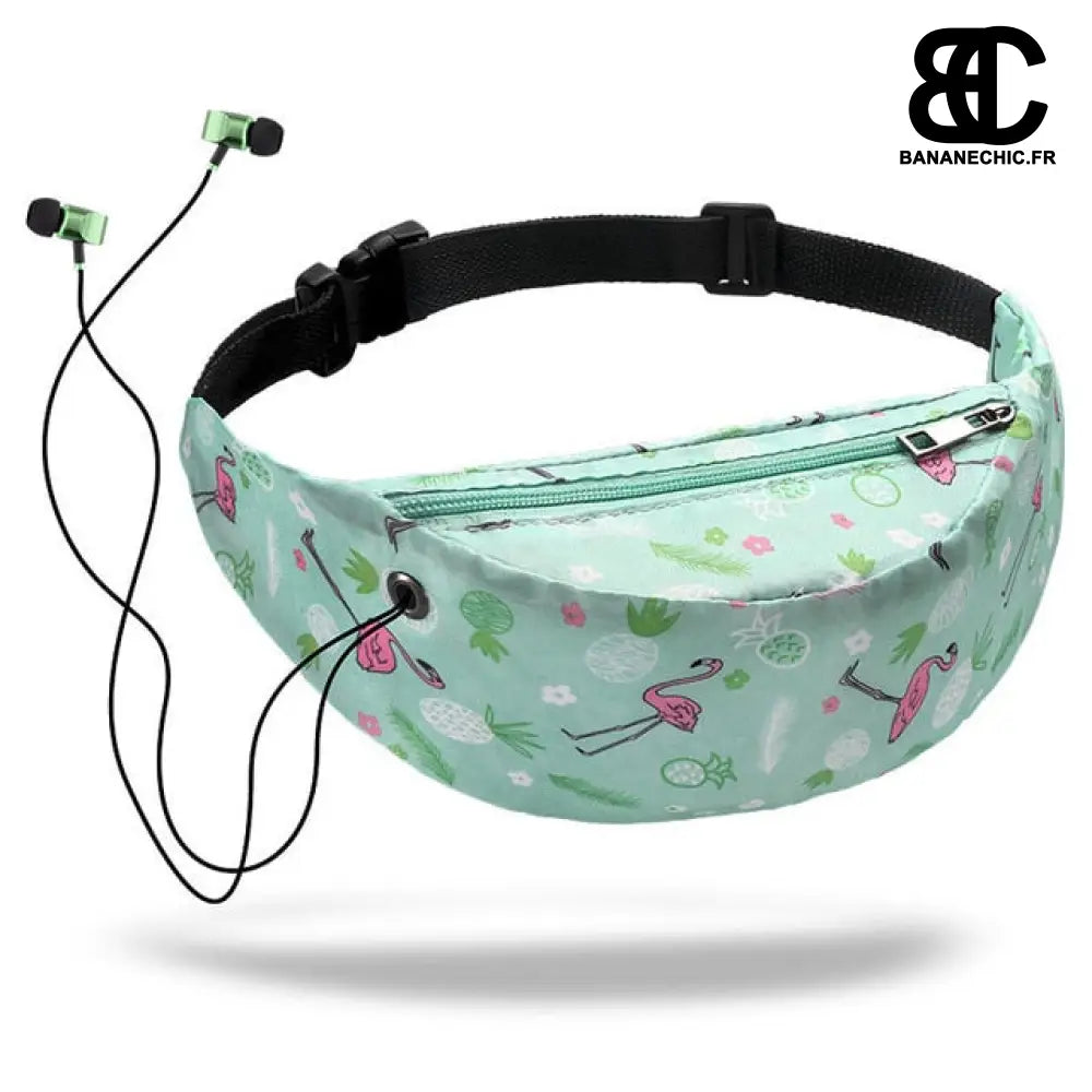 Sac banane femme écouteurs intégrés - Vert - Banane - Banane