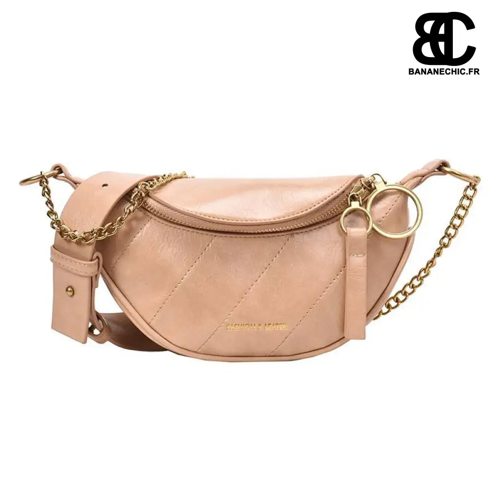 Sac Banane Femme Élégant - Beige - Sac Banane - Banane Chic