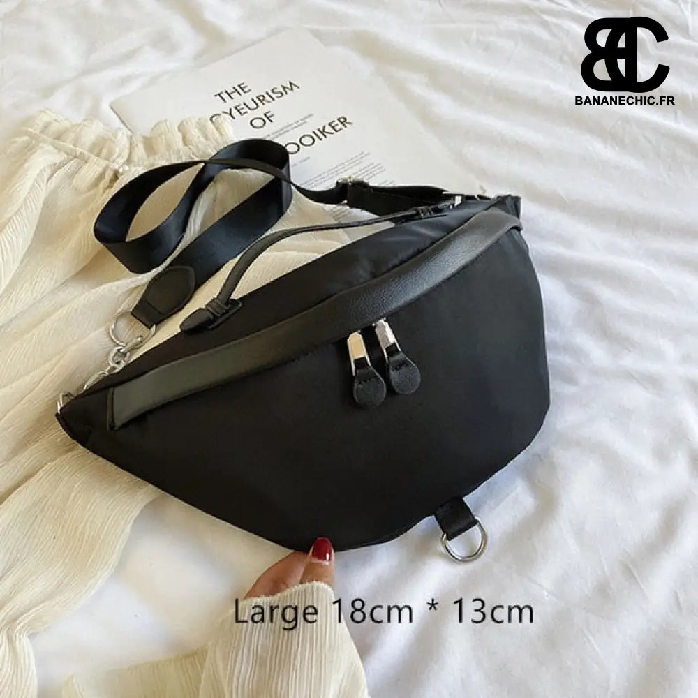 Sac banane femme élégant et spacieux - Noir - Banane -