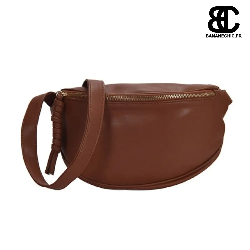 Sac banane femme élégant spacieux - Marron - Banane - Banane