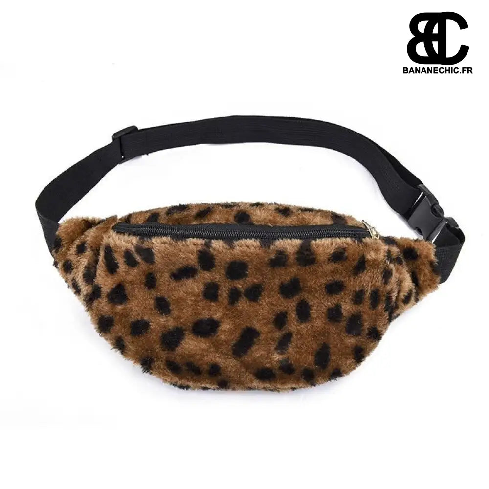 Sac banane femme en fourrure - Léopard - Banane - Banane