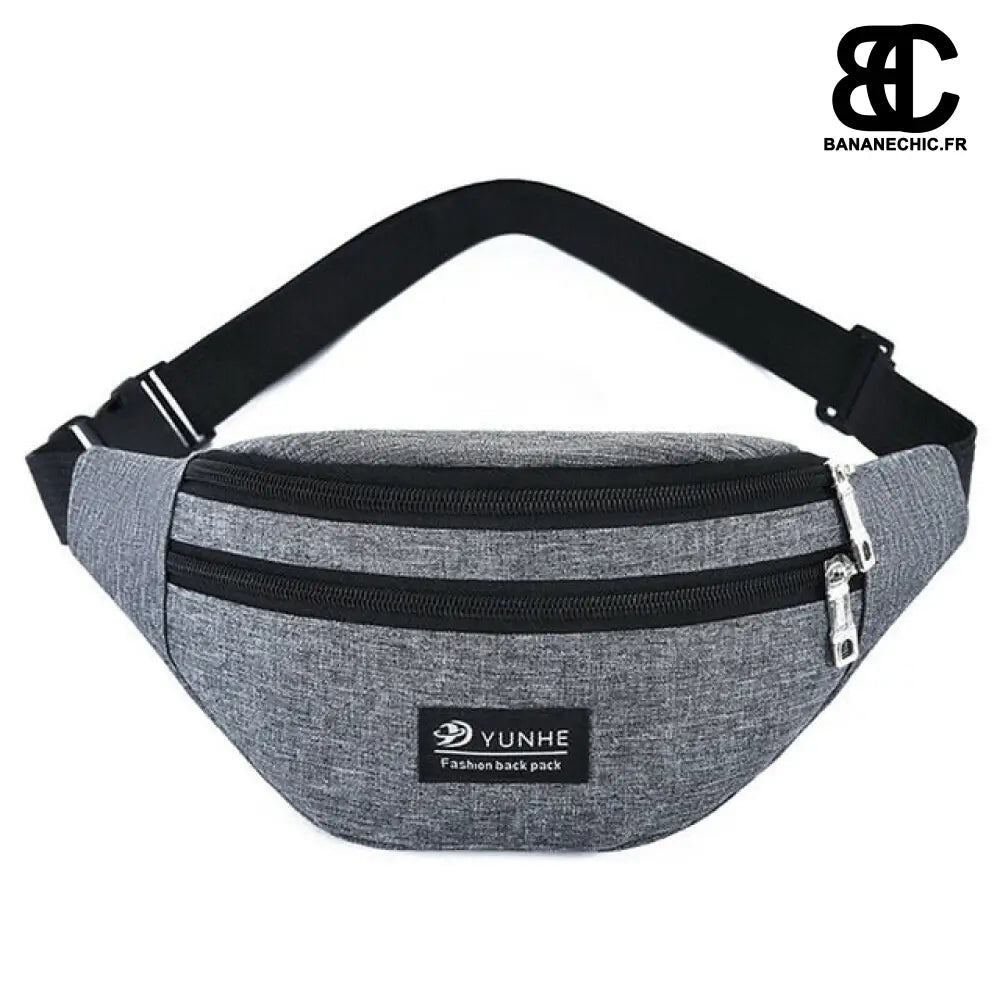 Sac Banane Femme en Tissu - Gris - Banane - Banane Chic ™