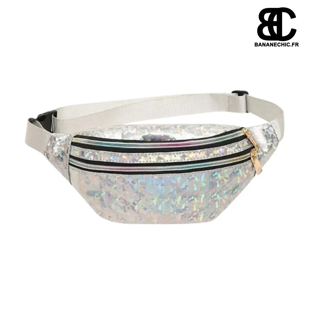 Sac banane femme holographique fashion - Argent - Banane -