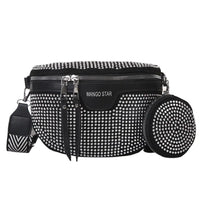 Sac Banane Femme Mango Star Cloutée paillettes Sac Banane Femme Mango Star Cloutée paillettes