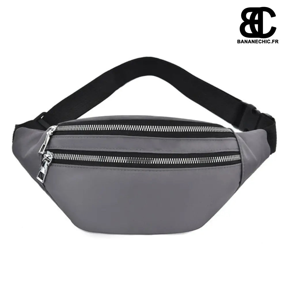 Sac banane femme matelassé trendy - Gris - Banane - Banane