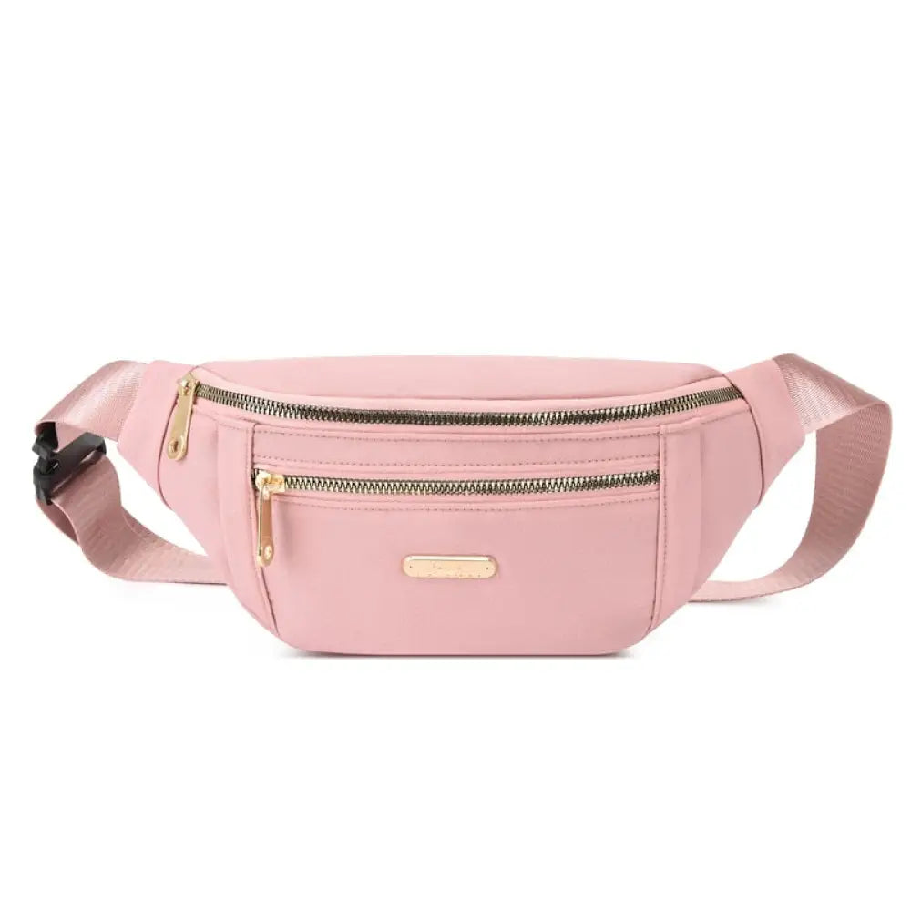 Sac banane femme Oxford 3 poches - Rose - Banane - Banane
