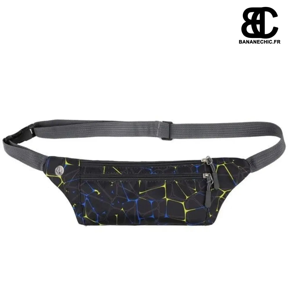Sac banane femme sport imprimé - Noir - Banane - Banane Chic