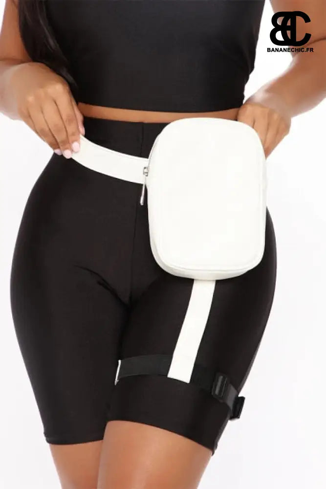 Sac banane femme tendance jambe - Blanc - Banane - Banane