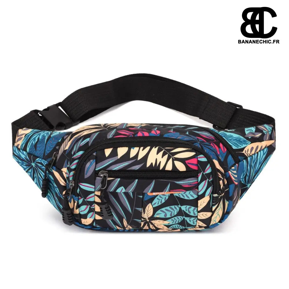 Sac banane fleurs exotiques - 1 - Banane - Banane Chic ™