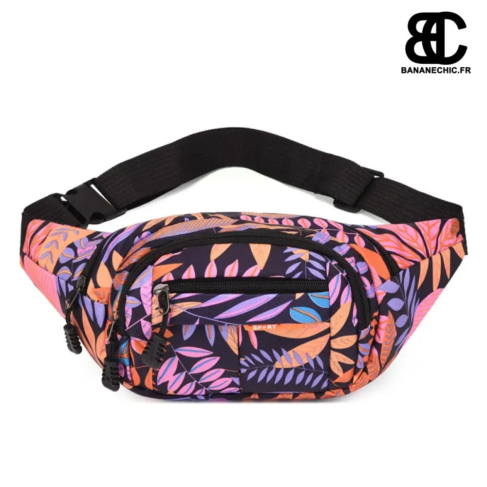 Sac banane fleurs exotiques - 3 - Banane - Banane Chic ™