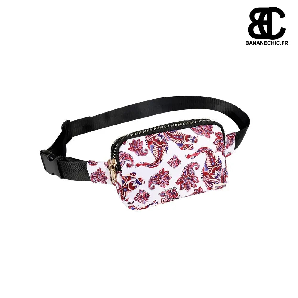Sac banane fleurs rose - Blanc - Banane - Banane Chic ™