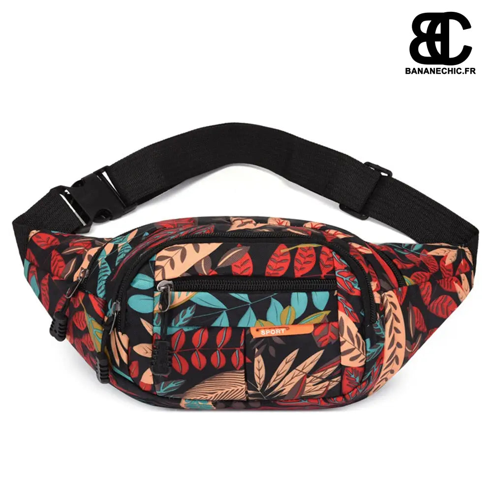 Sac Banane Floral - Rouge - Sac Banane - Banane Chic ™