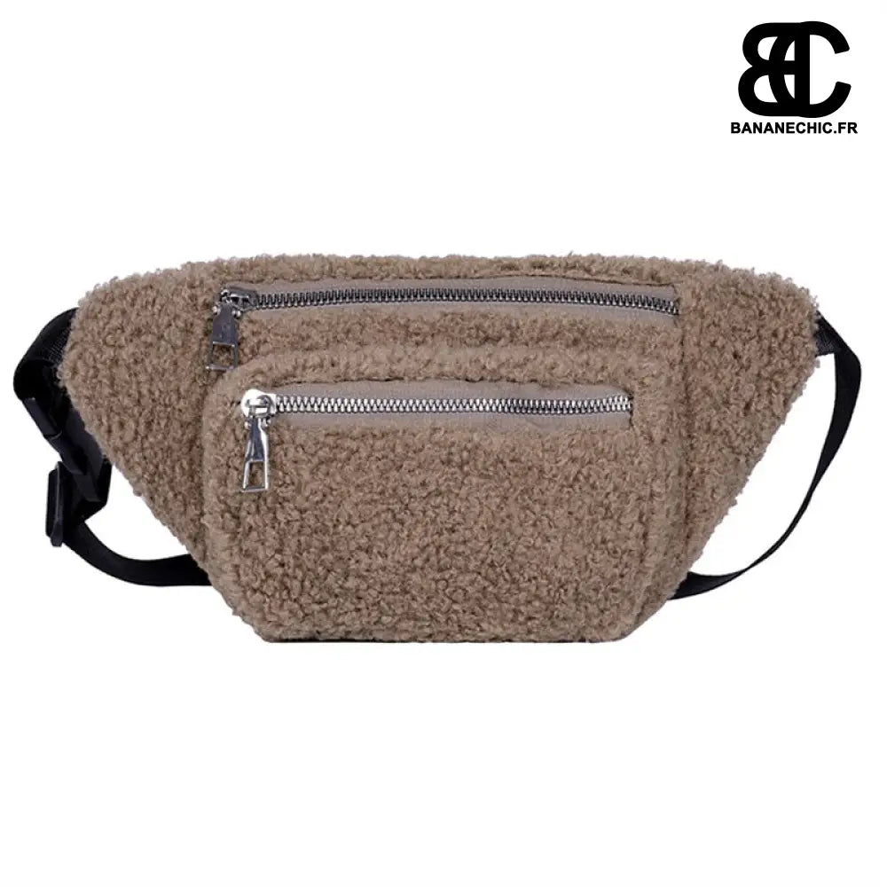 Sac Banane Fourrure Femme - Marron - Sac Banane - Banane