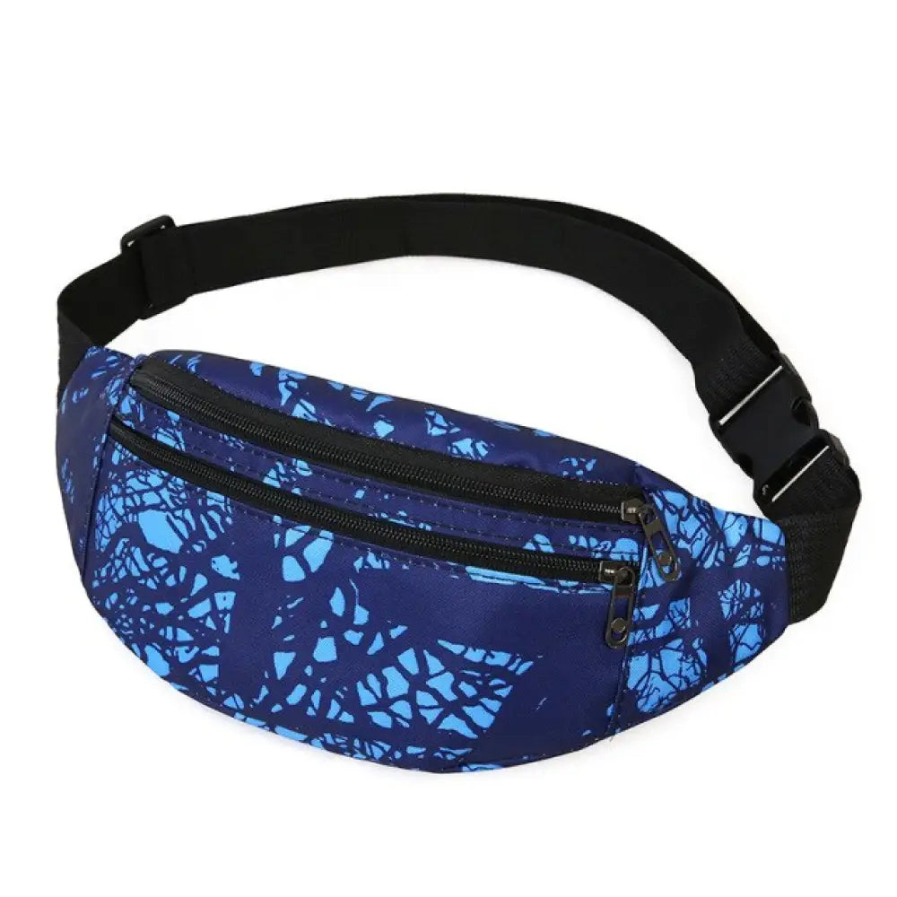Sac banane holographique sport fantaisie - Bleu clair -