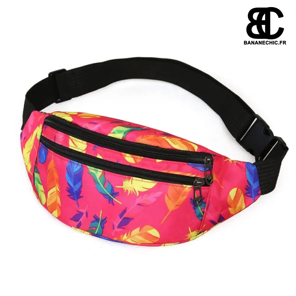 Sac banane holographique sport fantaisie - Rose - Banane -