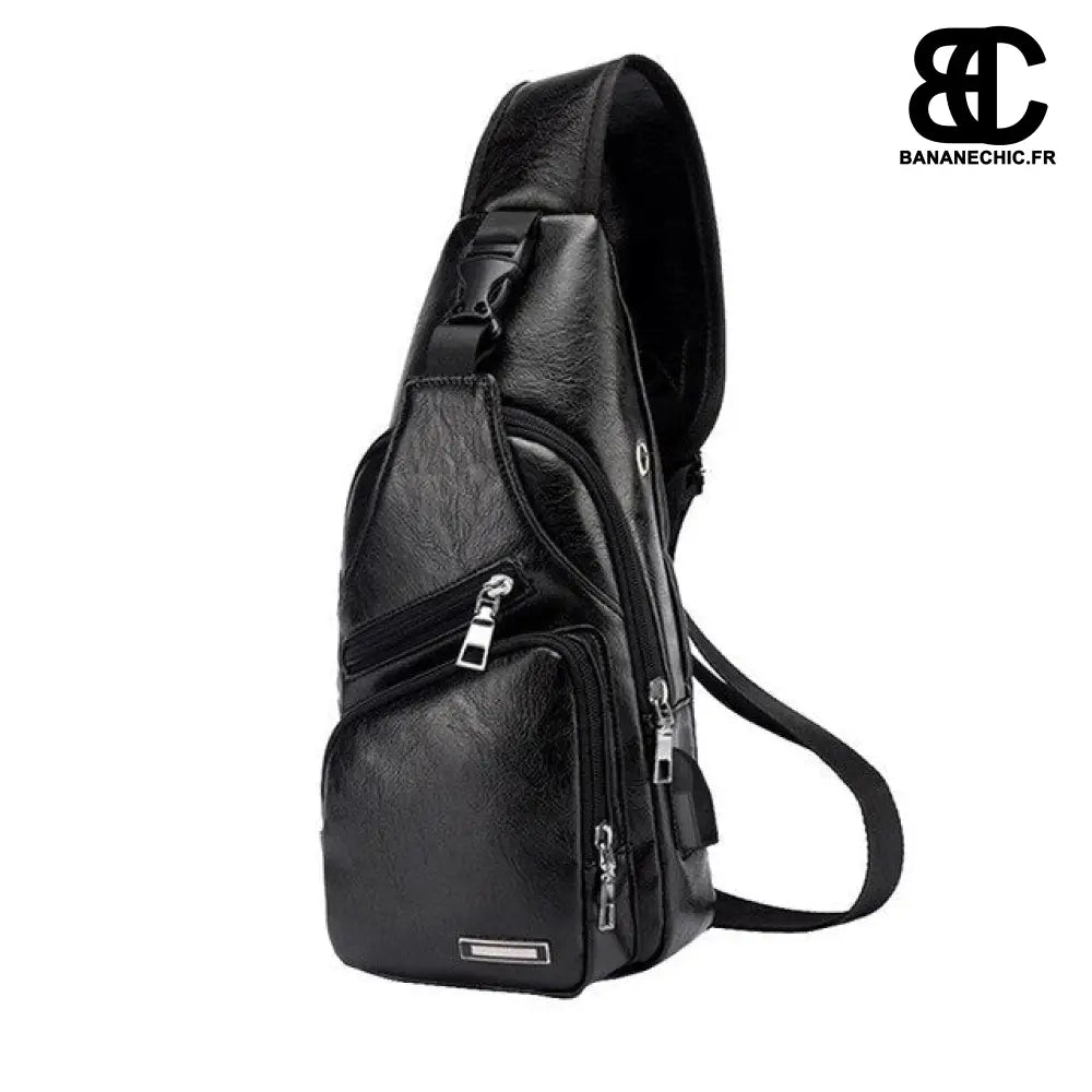 Sac banane homme bandoulière - Noir - Banane - Banane Chic ™