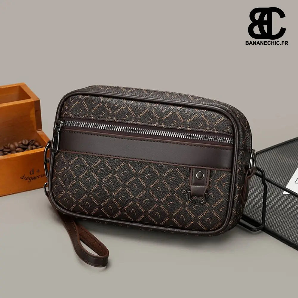 Sac banane homme bandoulière classique. - Marron - banane -