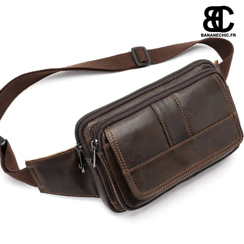 Sac banane homme blanc trendy - Café - Banane - Banane Chic