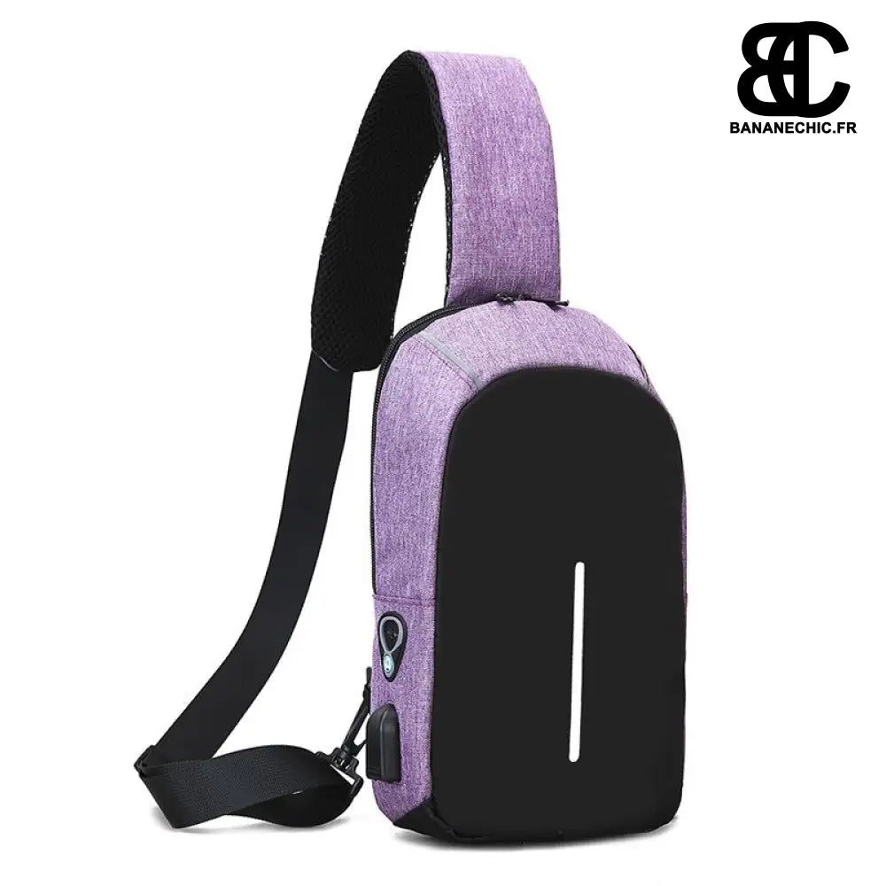 Sac banane homme épaulé - Violet - Banane - Banane Chic ™