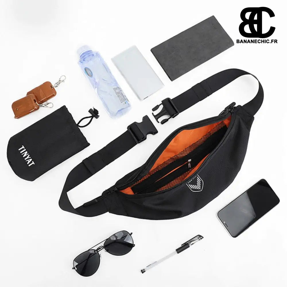 Sac banane homme noir étanche - banane - Banane Chic ™