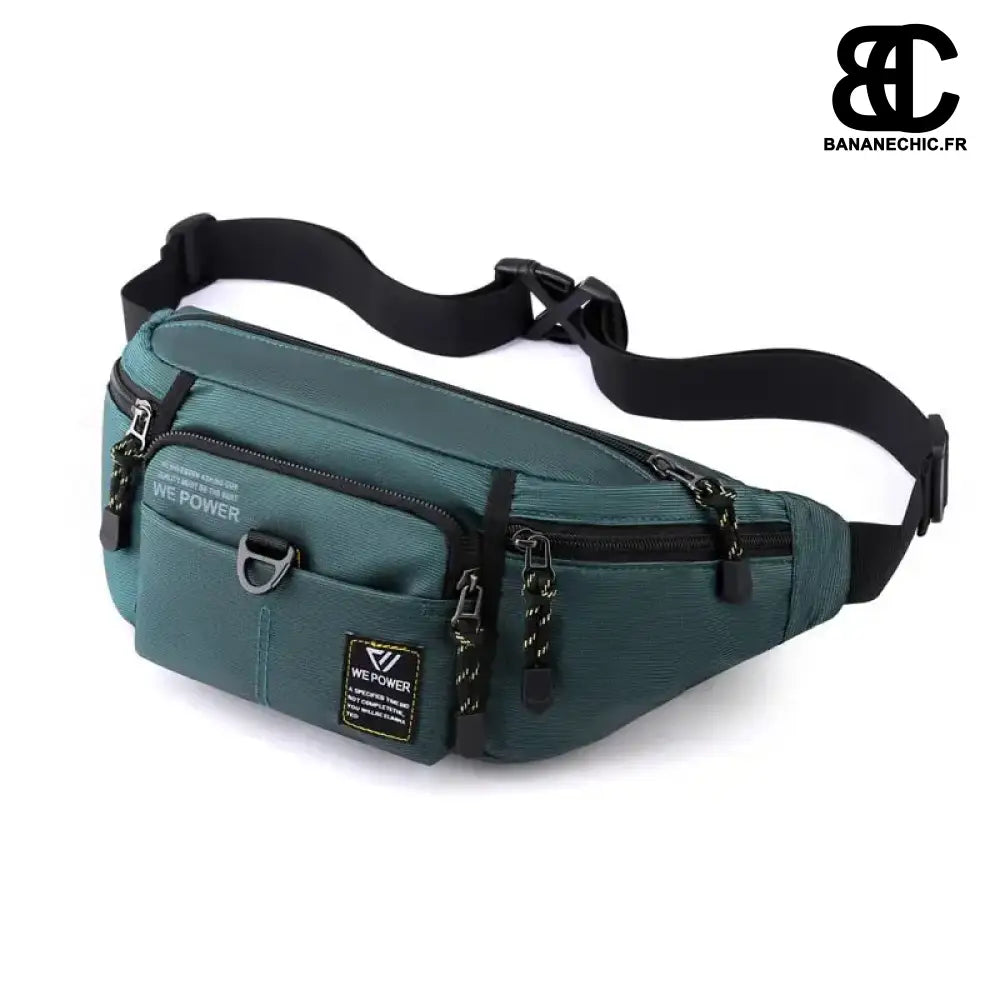 Sac Banane Homme Voyage-Design Compact - Pétrole - Sac