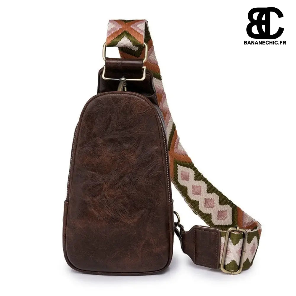 Sac Banane Jaune Bandoulière - Marron foncé - Banane -